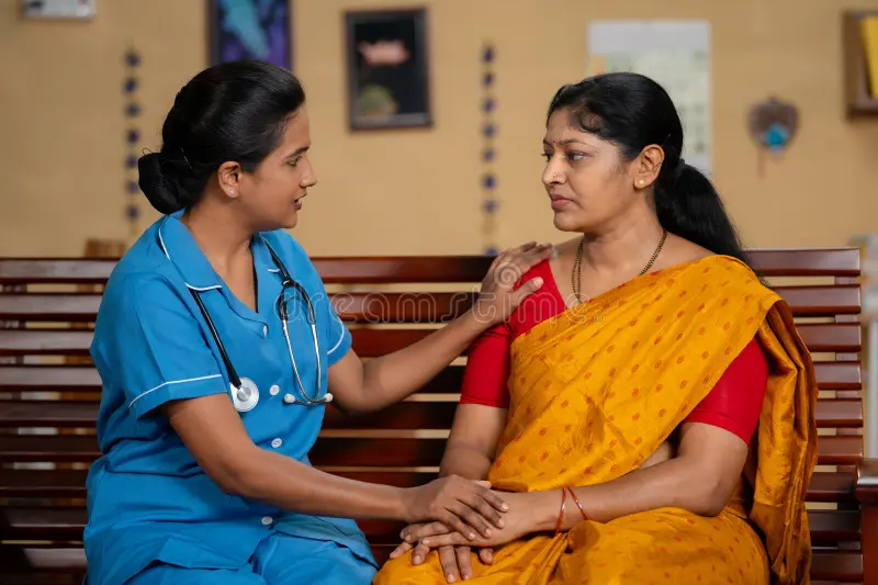 Nurse providing care